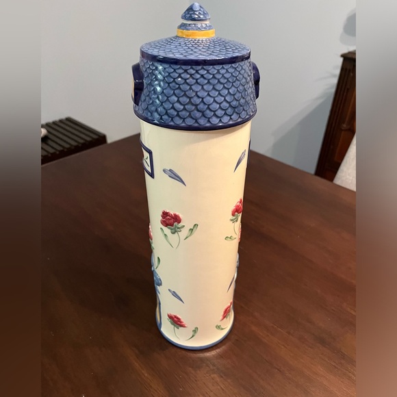 Lenox Poppies On Blue Pasta Tall Silo Canister - Picture 2 of 9